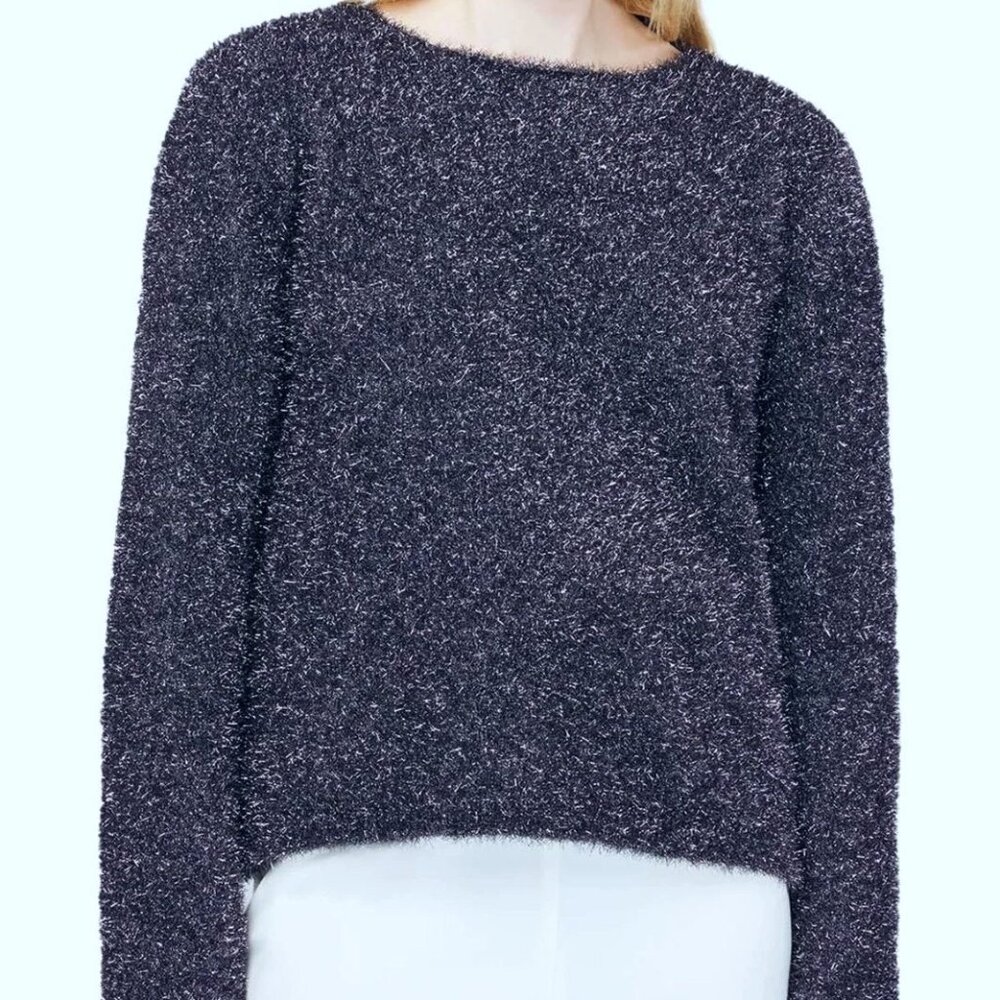 NWT Lauren Conrad sz XS India Ink fuzzy sweater